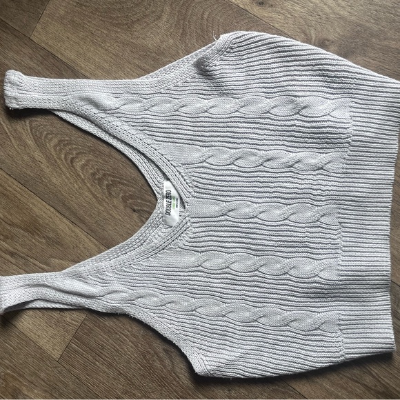 Double Zero Light Gray Knit Top - Picture 1 of 6